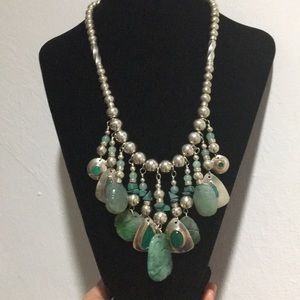 Genuine Gemstones Silver Collar